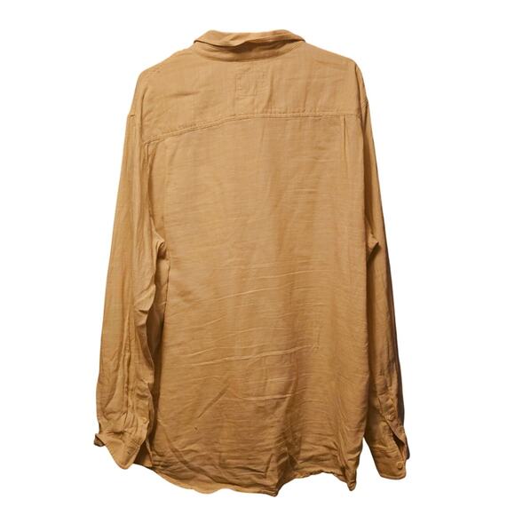 Rails Wyatt cream button down shirt mens XXL stain - Picture 2 of 7